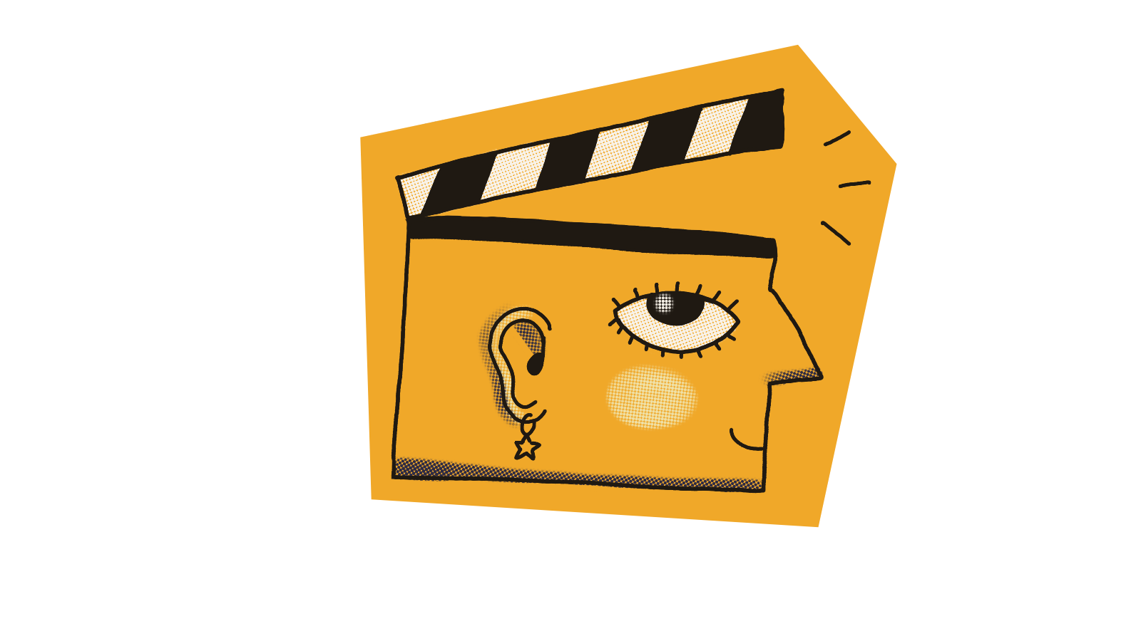 Image is of a unique looking clapperboard. This demonstrates the film and video production services that Melbourne based content agency and video production company Monster & Bear can provide to clients